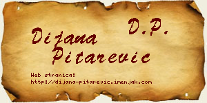 Dijana Pitarević vizit kartica